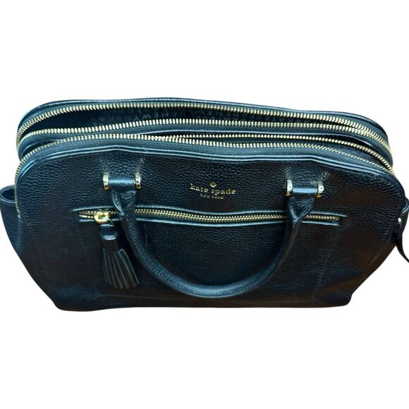 Kate Spade New York Chester Street Kalen Black Pebble Leather Medium Satchel - Picture 4 of 7
